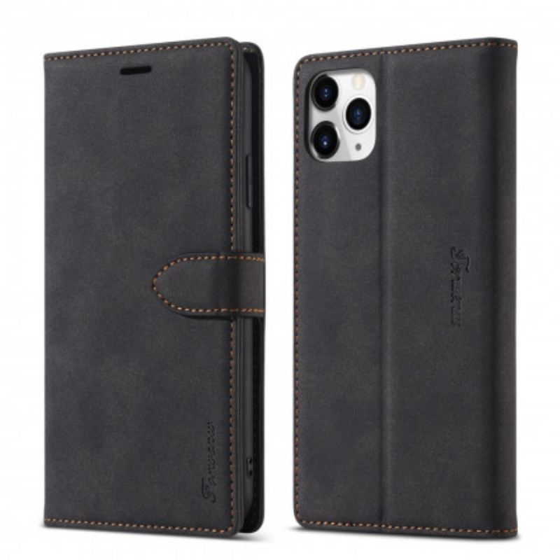 Capa Em Pele Para iPhone 11 Pro Couro Sintético Forwenw