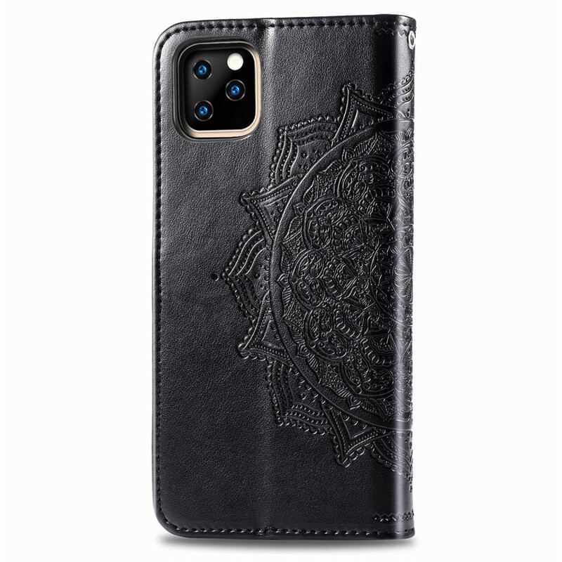 Capa Em Pele Para iPhone 11 Pro Mandala Idade Média