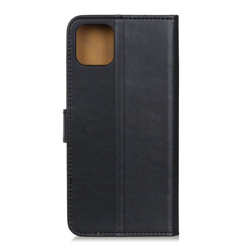 Capa Flip Para iPhone 11 Pro Couro Falso Cor De Outono