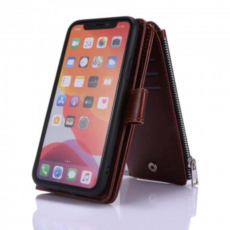 Capa Flip Para iPhone 11 Pro Negócio Multifuncional