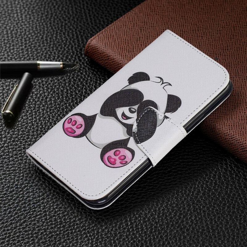 Capa Flip Para iPhone 11 Pro Panda Divertido