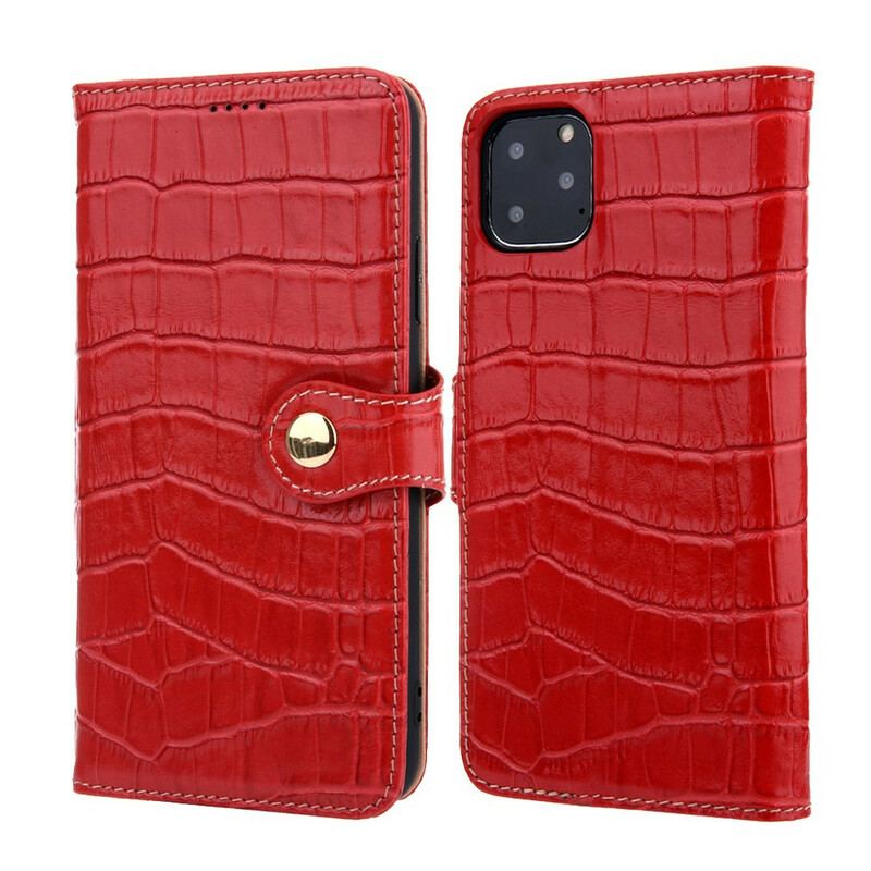 Capa Folio Para iPhone 11 Pro Bonito Croco