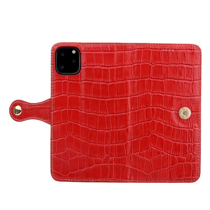 Capa Folio Para iPhone 11 Pro Bonito Croco