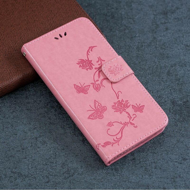 Capa Folio Para iPhone 11 Pro De Cordão Strappy Floral