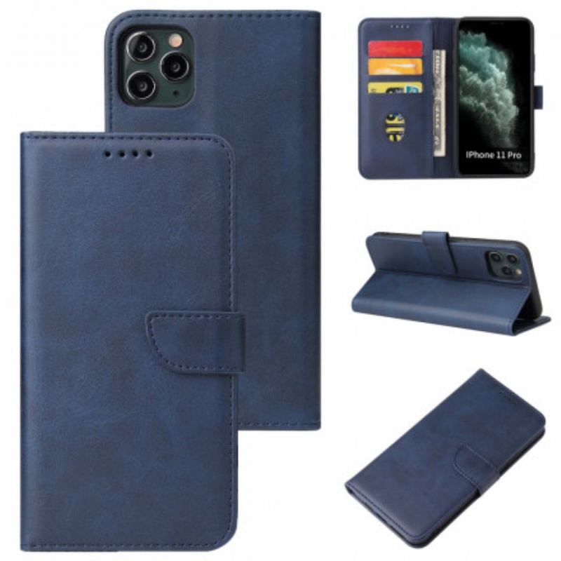 Capa Folio Para iPhone 11 Pro Estilo Vintage De Couro