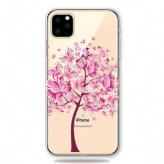 Capa Para iPhone 11 Pro Árvore Cor-de-rosa