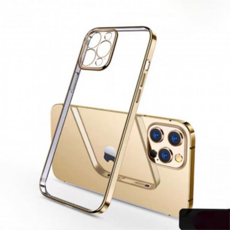 Capa Para iPhone 11 Pro Bordas Estilo Metal Transparente Sulada