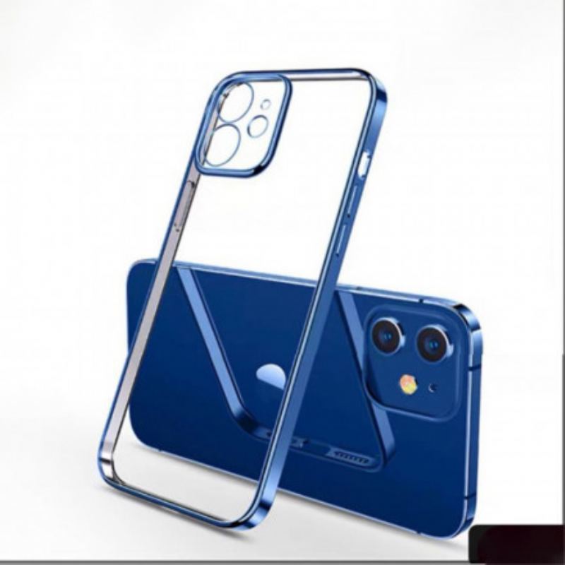 Capa Para iPhone 11 Pro Bordas Estilo Metal Transparente Sulada