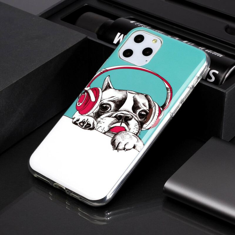 Capa Para iPhone 11 Pro Cão Fluorescente