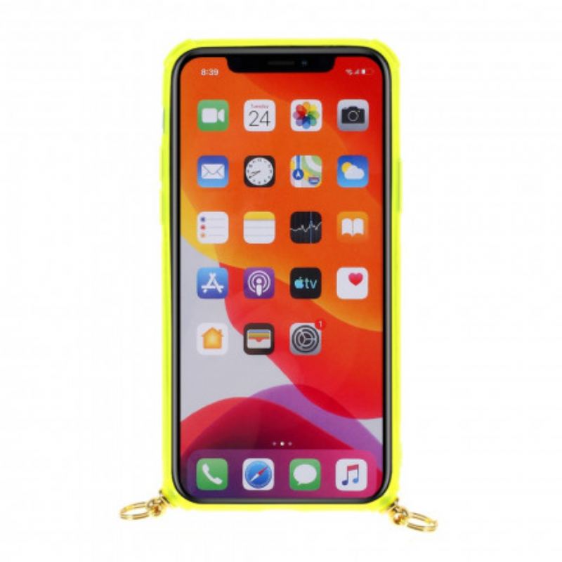 Capa Para iPhone 11 Pro De celular Cordão Com Porta-cartões