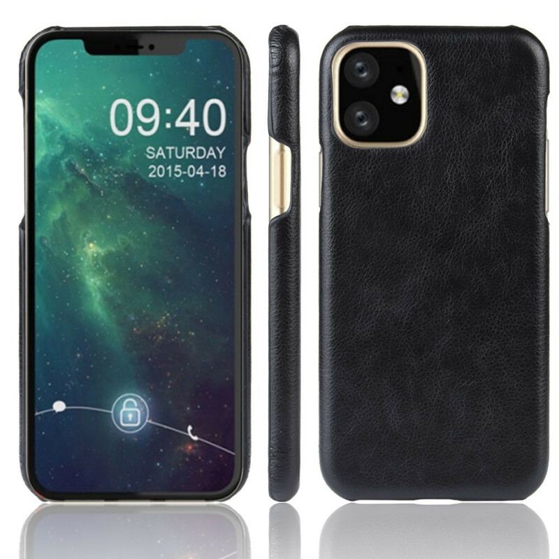 Capa Para iPhone 11 Pro Efeito Couro Lichia