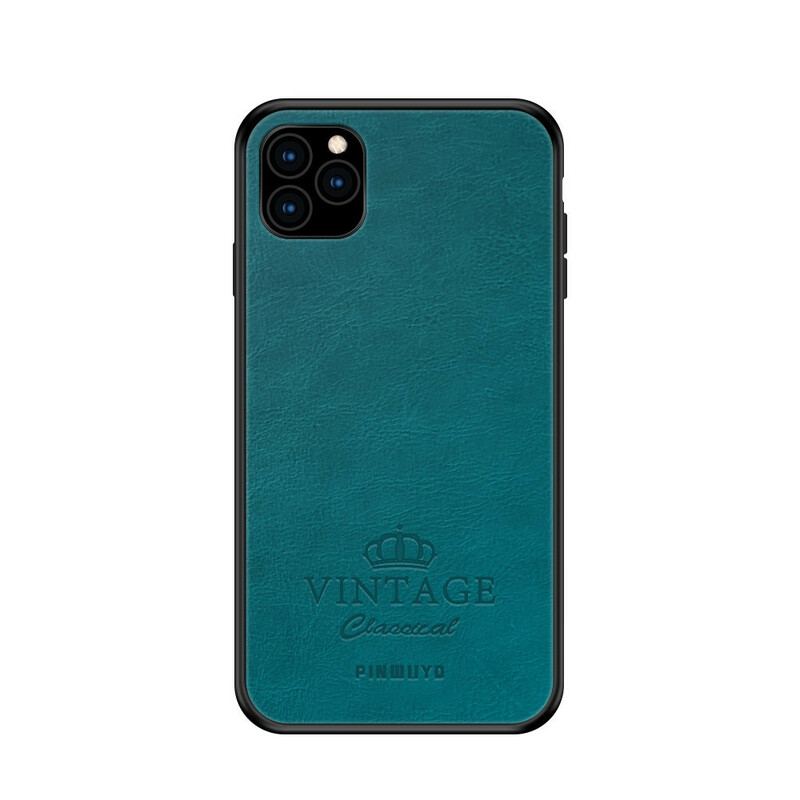 Capa Para iPhone 11 Pro Efeito Couro Vintage Pinwuyo