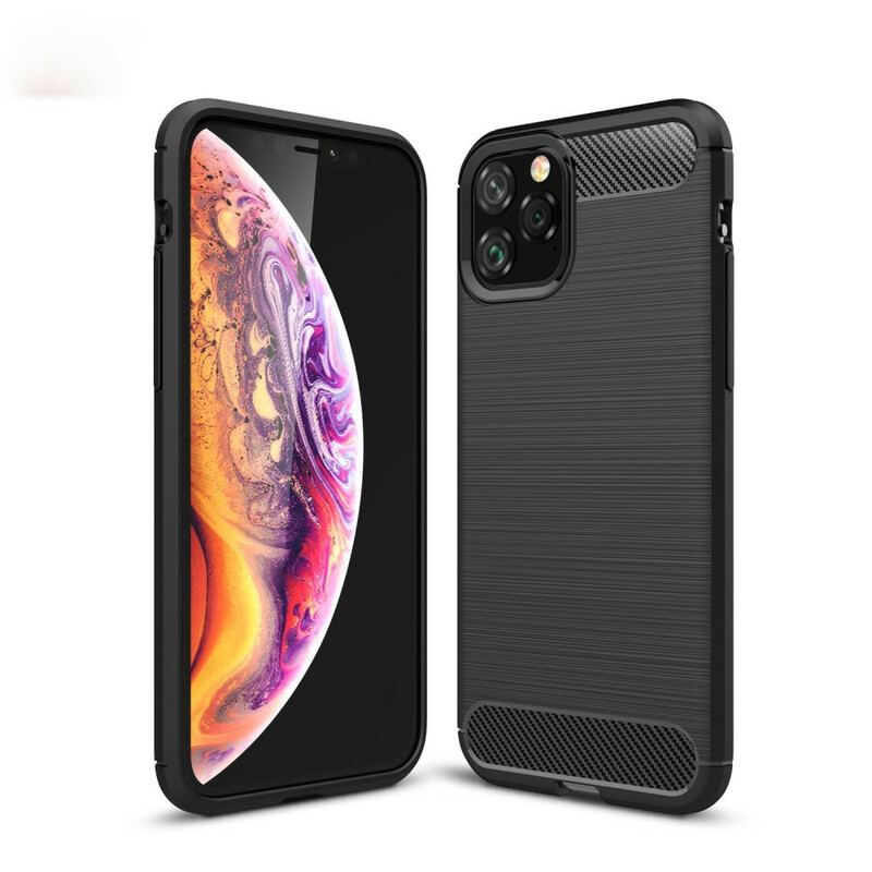 Capa Para iPhone 11 Pro Fibra De Carbono Escovada