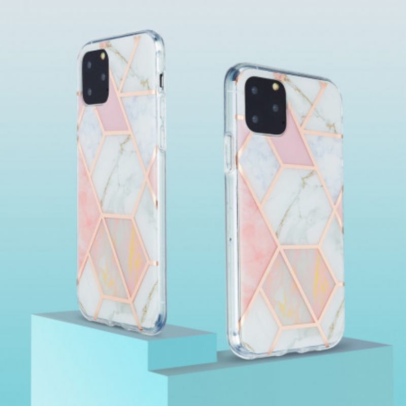 Capa Para iPhone 11 Pro Mármore Geométrico Chamativo