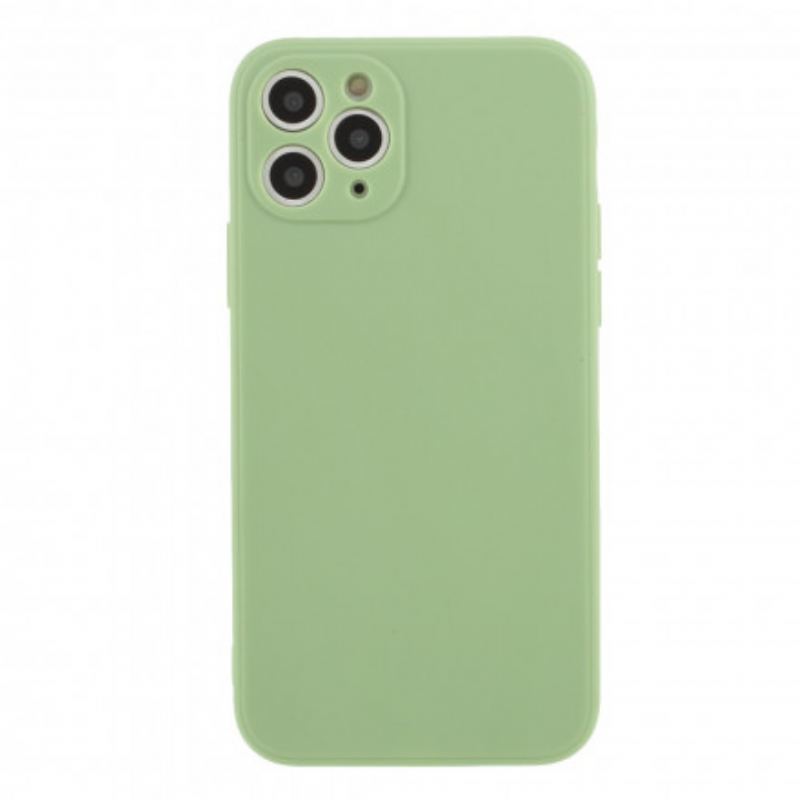 Capa Para iPhone 11 Pro Tapete De Silicone Cor Pura