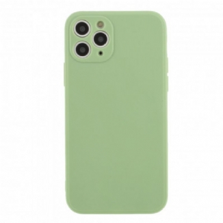 Capa Para iPhone 11 Pro Tapete De Silicone Cor Pura