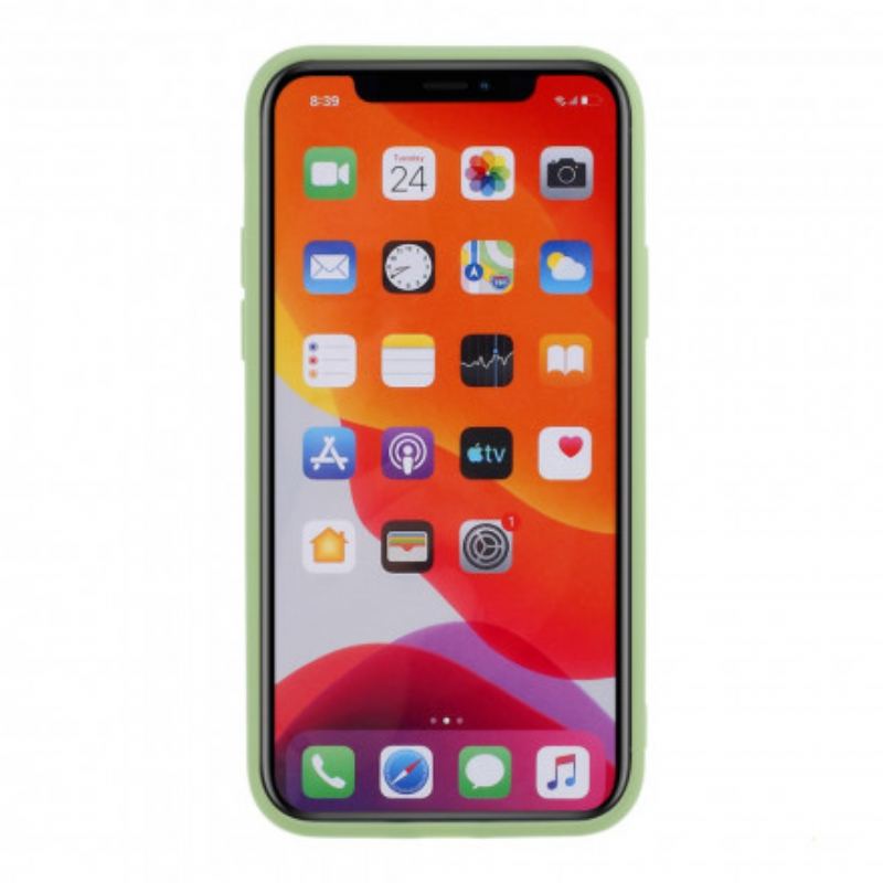 Capa Para iPhone 11 Pro Tapete De Silicone Cor Pura