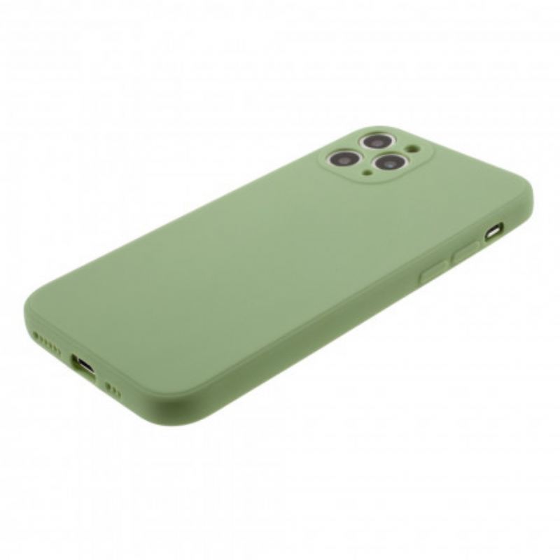 Capa Para iPhone 11 Pro Tapete De Silicone Cor Pura