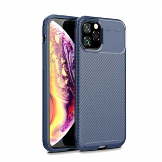 Capa Para iPhone 11 Pro Textura Flexível De Fibra De Carbono