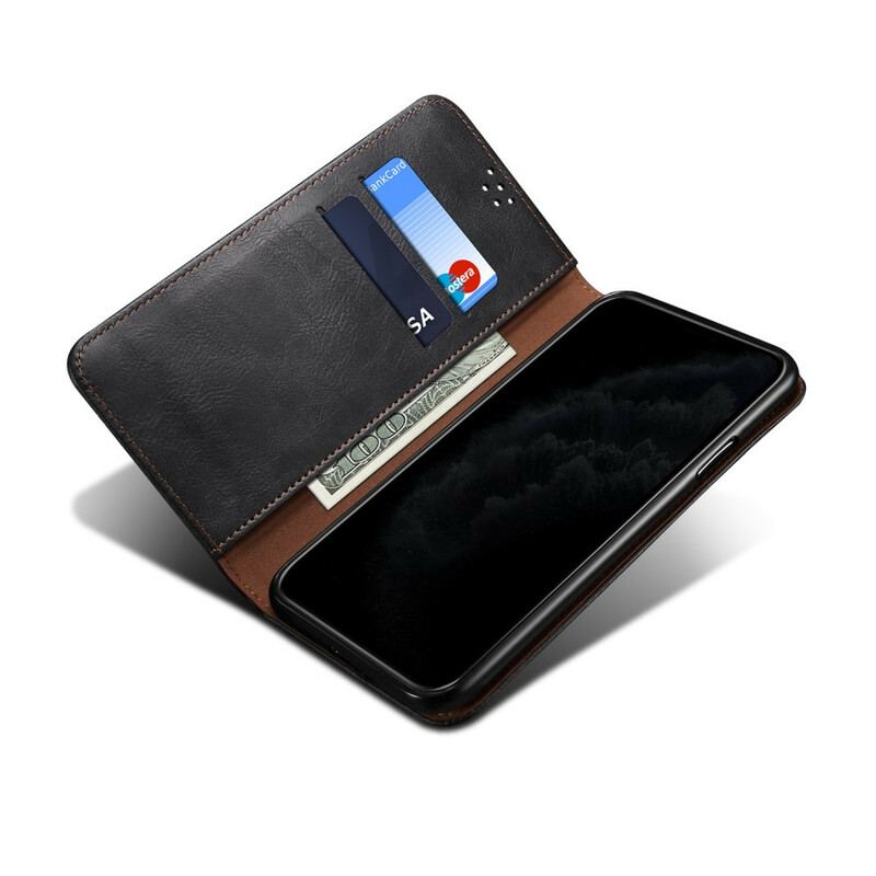 Capa De Celular Para OnePlus 8T Flip Couro Sintético Encerado