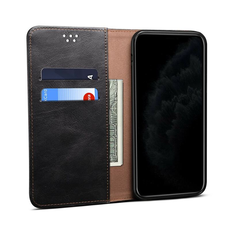 Capa De Celular Para OnePlus 8T Flip Couro Sintético Encerado