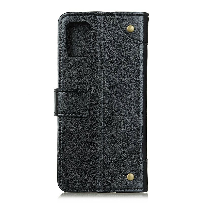 Capa De Celular Para OnePlus 8T Flip Estilo De Couro Nappa