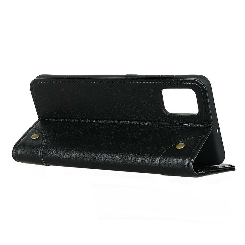 Capa De Celular Para OnePlus 8T Flip Estilo De Couro Nappa