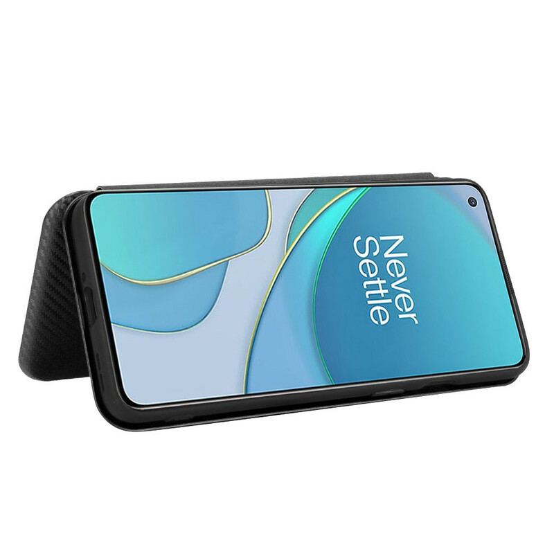 Capa De Celular Para OnePlus 8T Flip Silicone De Carbono Colorido