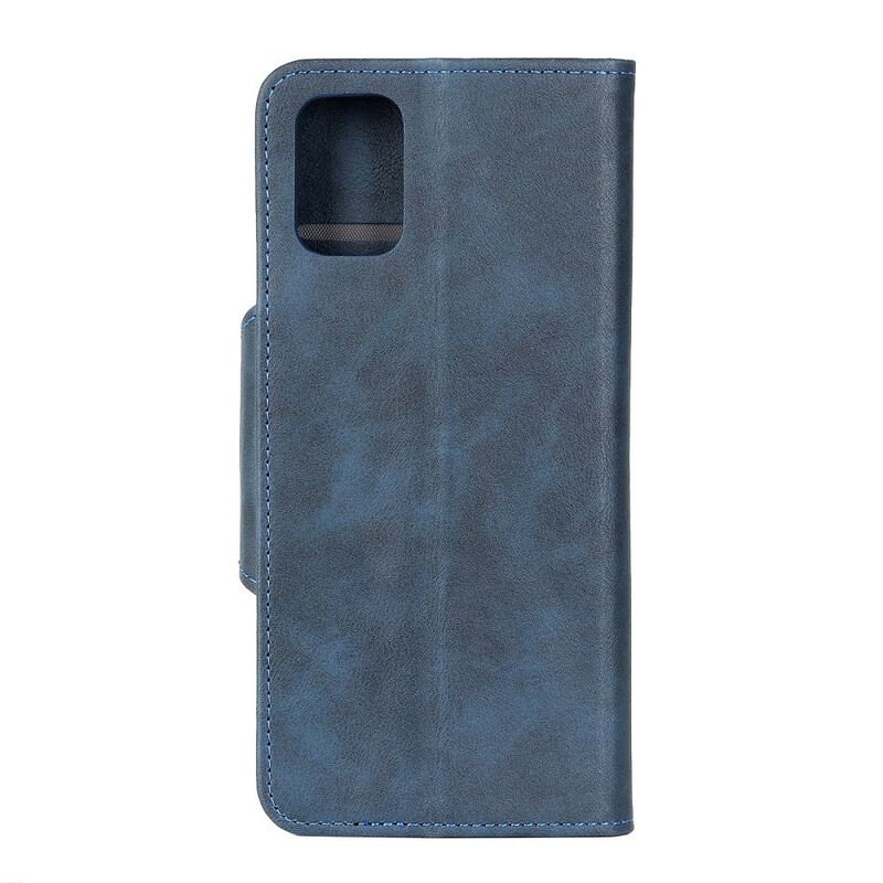 Capa De Couro Para OnePlus 8T Botão De Couro Falso