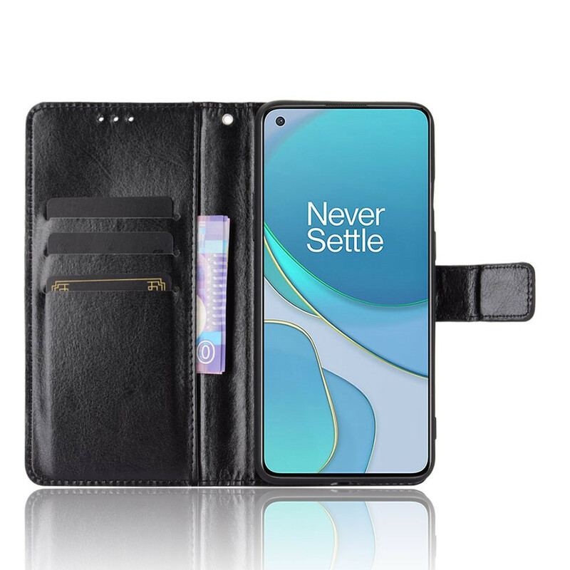 Capa De Couro Para OnePlus 8T Couro Falso Chamativo