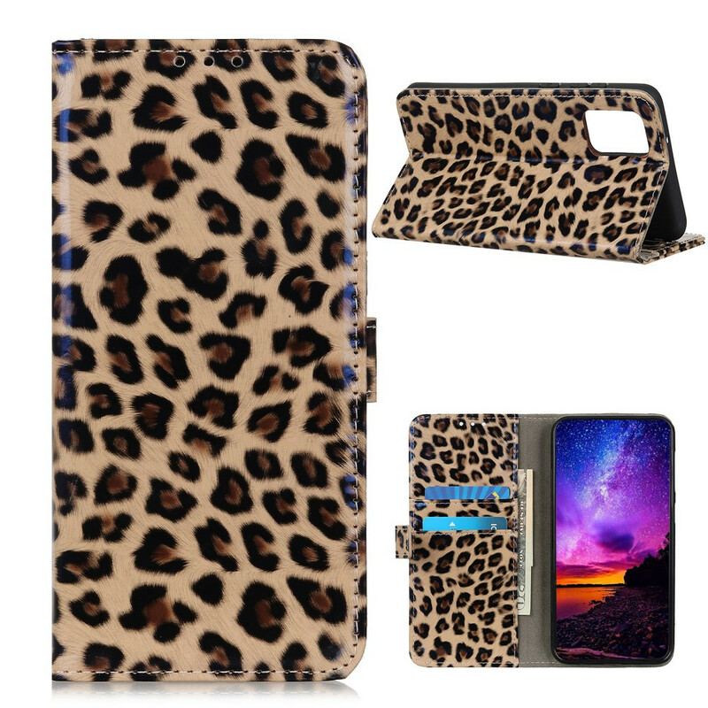 Capa Em Pele Para OnePlus 8T Leopardo