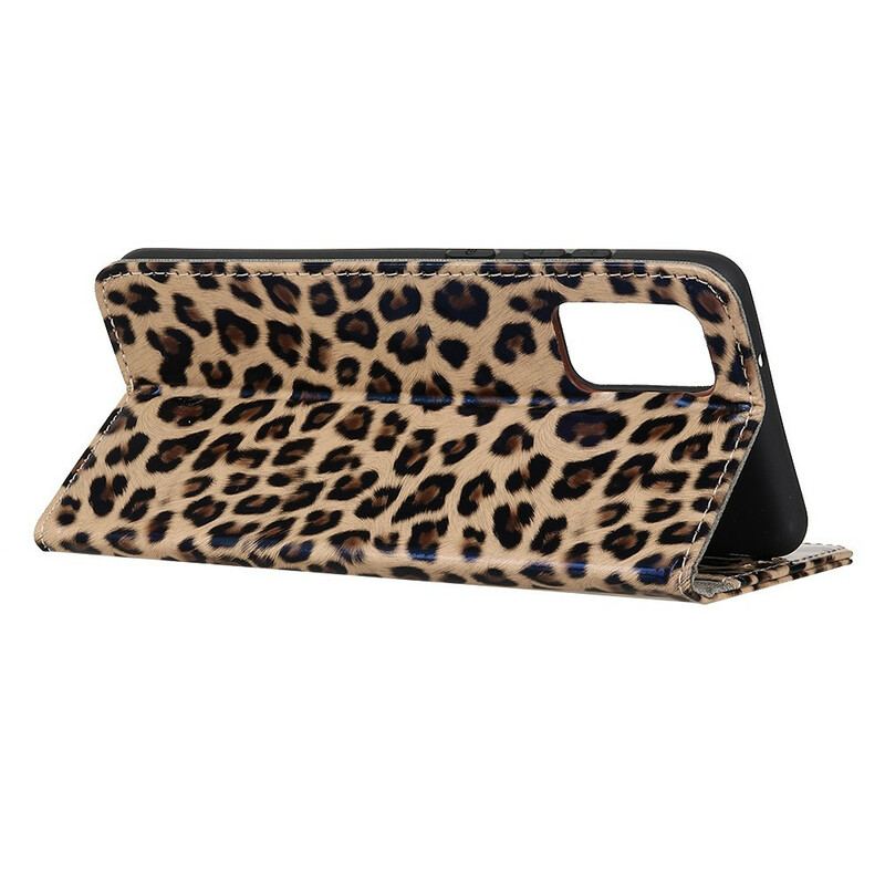 Capa Em Pele Para OnePlus 8T Leopardo