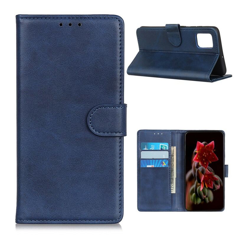 Capa Flip Para OnePlus 8T Efeito De Couro Fosco Retrô