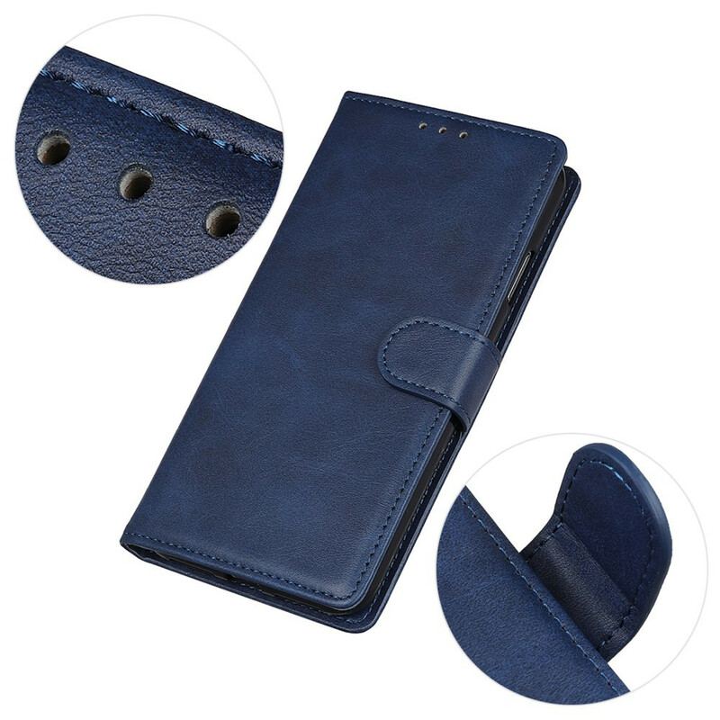 Capa Flip Para OnePlus 8T Efeito De Couro Fosco Retrô