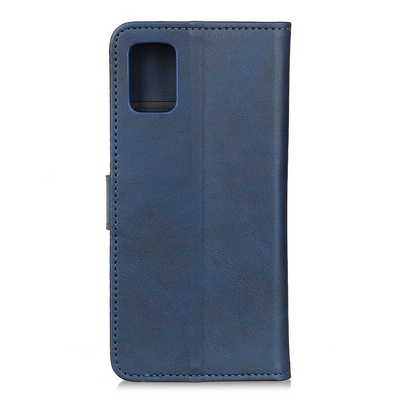 Capa Flip Para OnePlus 8T Efeito De Couro Fosco Retrô