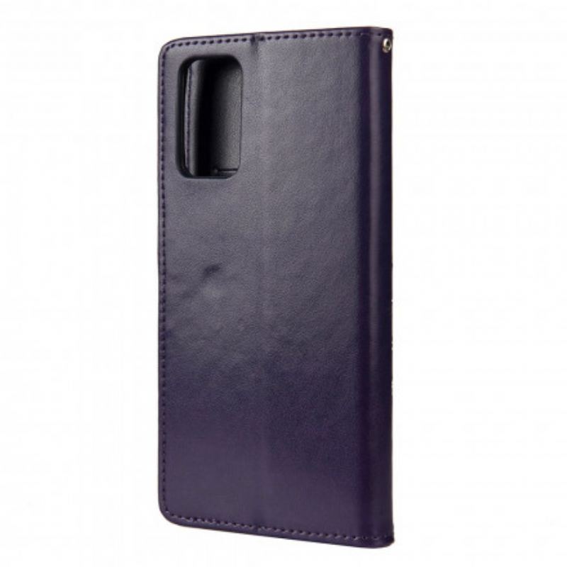 Capa Folio Para OnePlus 8T Borboletas E Flores