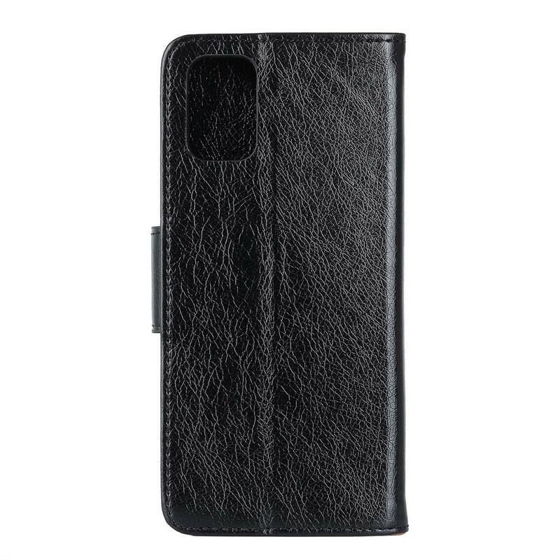 Capa Folio Para OnePlus 8T Couro Napa Rachado