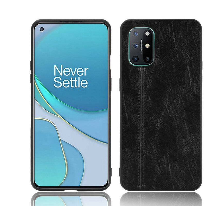 Capa Para OnePlus 8T Costura De Couro Estilo