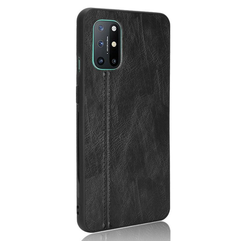 Capa Para OnePlus 8T Costura De Couro Estilo