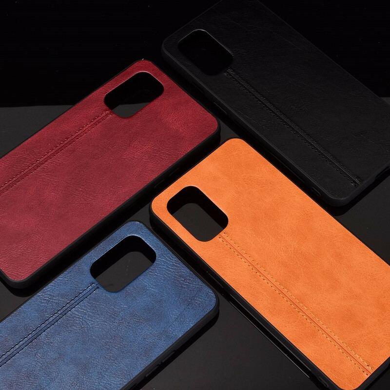 Capa Para OnePlus 8T Costura De Couro Estilo