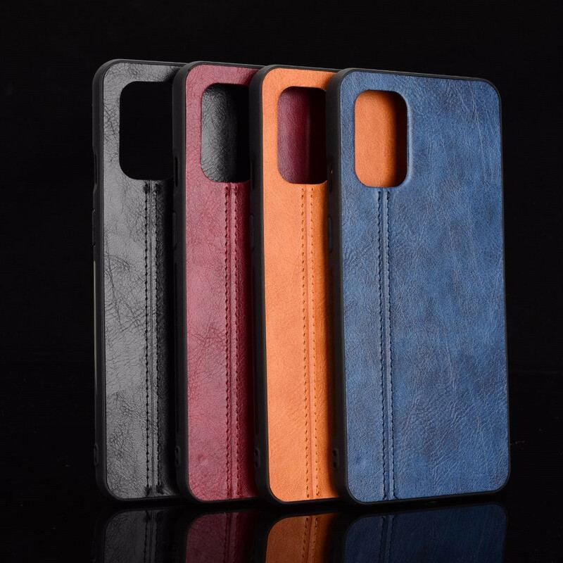 Capa Para OnePlus 8T Costura De Couro Estilo