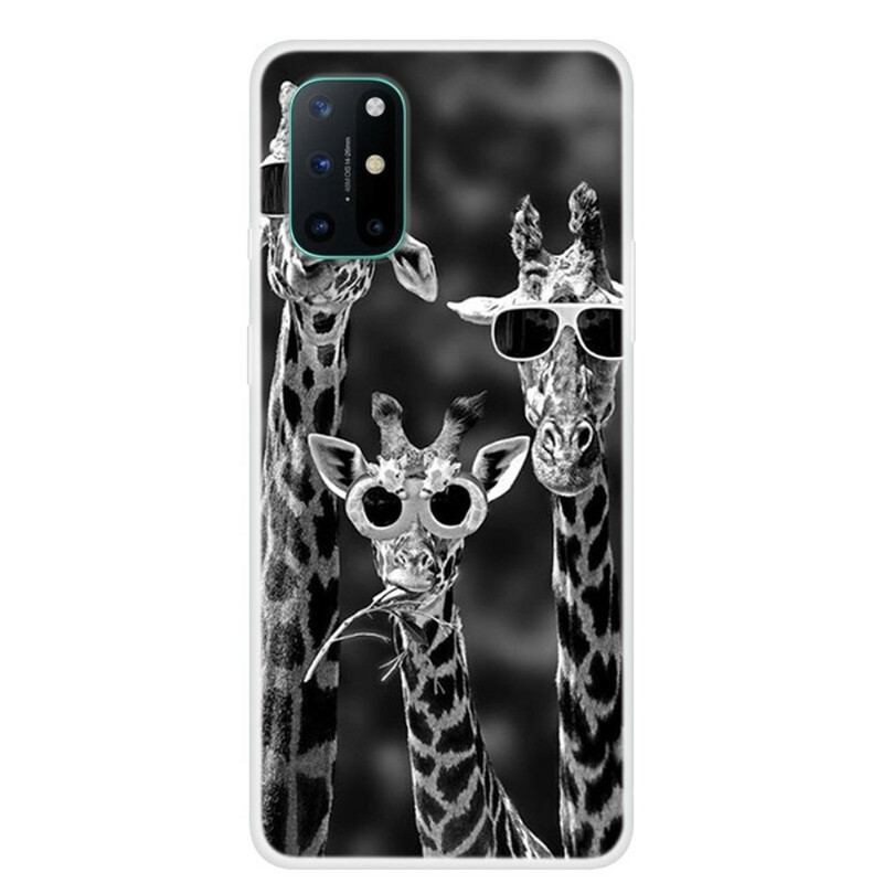 Capa Para OnePlus 8T Girafas Com Óculos