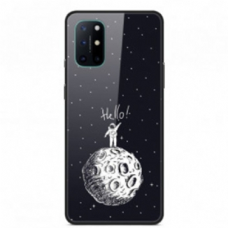 Capa Para OnePlus 8T Hello Moon Vidro Temperado