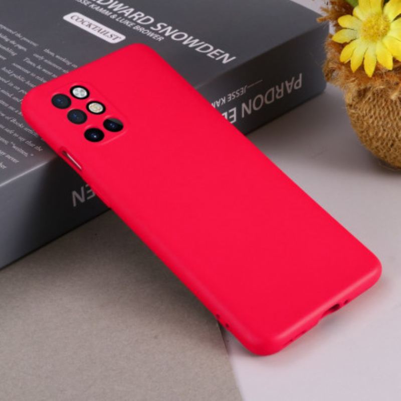 Capa Para OnePlus 8T Silicone Líquido Com Cordão