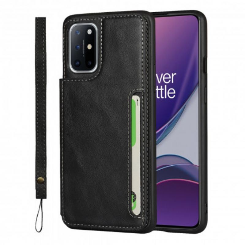 Capa Para OnePlus 8T Suporte Para Cartão E Cordão