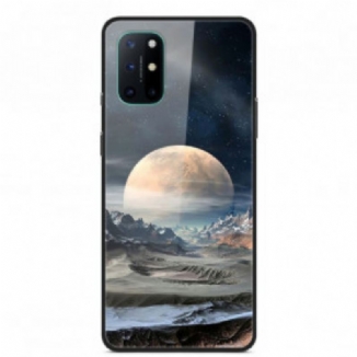 Capa Para OnePlus 8T Vidro Temperado Da Lua Espacial