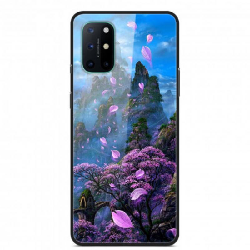 Capa Para OnePlus 8T Vidro Temperado De Paisagem De Fantasia