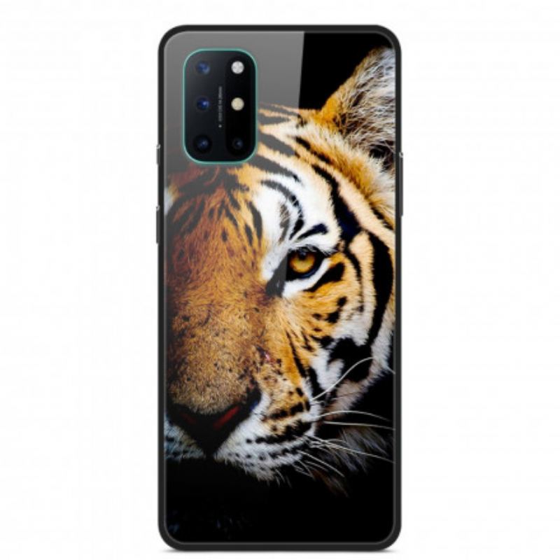 Capa Para OnePlus 8T Vidro Temperado Tigre Realista