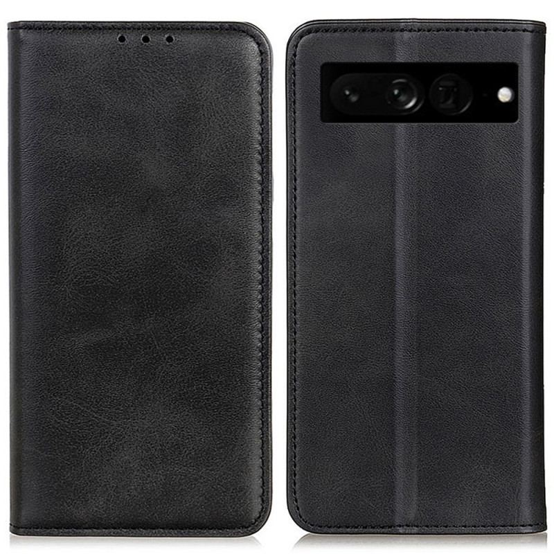 Capa De Celular Para Google Pixel 7 Pro Flip Clássico Couro Rachado