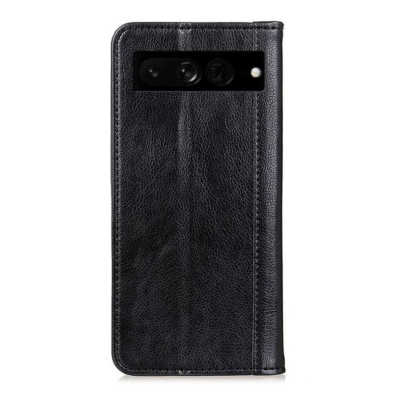 Capa De Celular Para Google Pixel 7 Pro Flip Couro Rachado